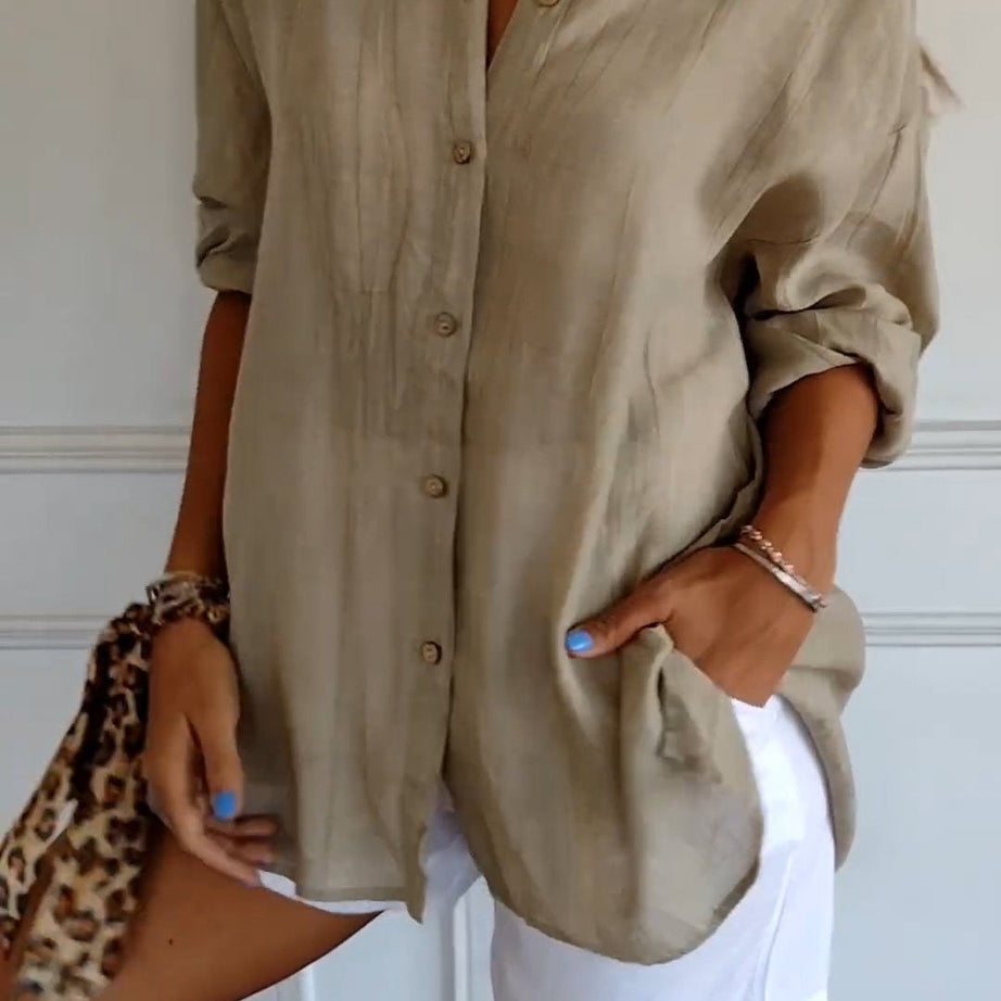Chemise Femme Élégante et Légère - Design Plissé Chic