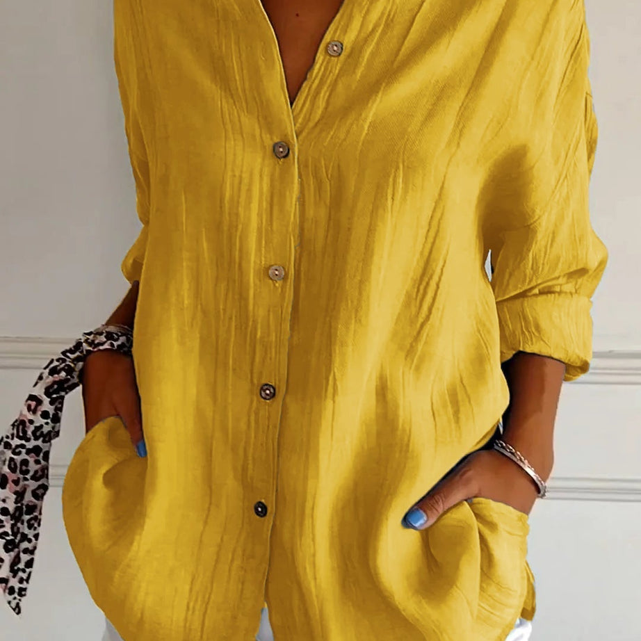 Chemise Femme Élégante et Légère - Design Plissé Chic