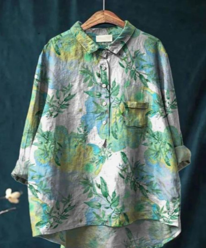 Blouse Soie Florale Chic - Claire™ | Élégance & Confort