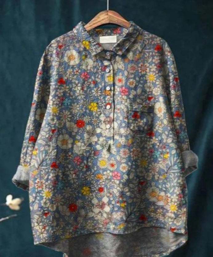 Blouse Soie Florale Chic - Claire™ | Élégance & Confort
