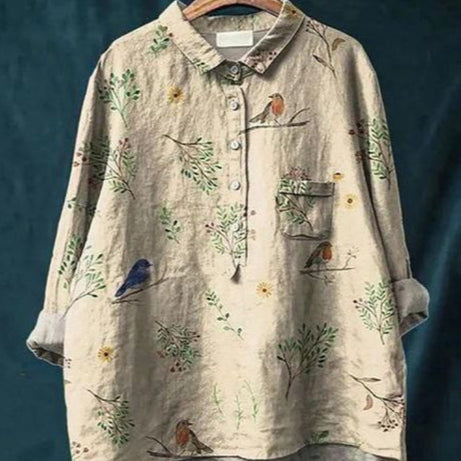 Blouse Soie Florale Chic - Claire™ | Élégance & Confort