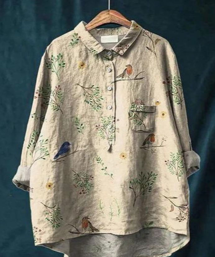 Blouse Soie Florale Chic - Claire™ | Élégance & Confort