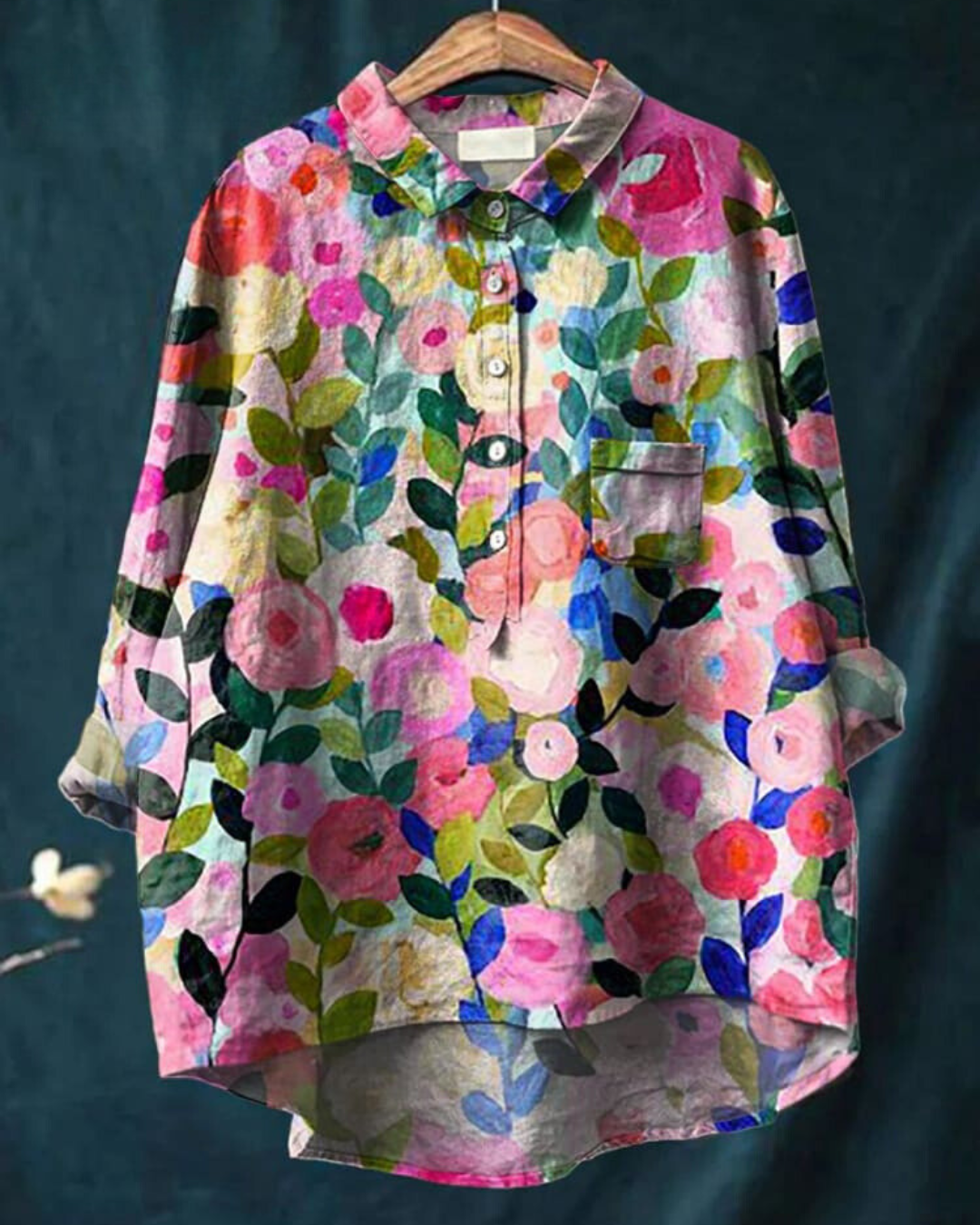 Blouse Soie Florale Chic - Claire™ | Élégance & Confort