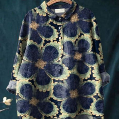 Blouse Soie Florale Chic - Claire™ | Élégance & Confort