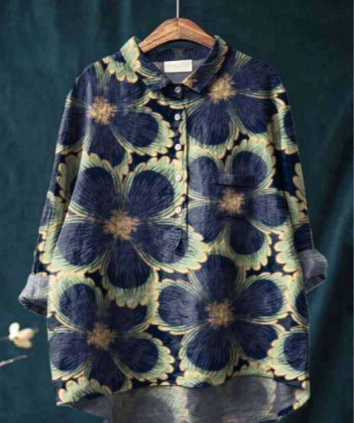 Blouse Soie Florale Chic - Claire™ | Élégance & Confort