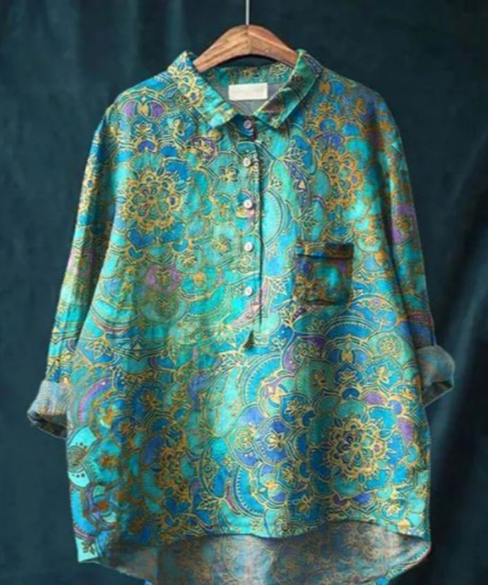 Blouse Soie Florale Chic - Claire™ | Élégance & Confort