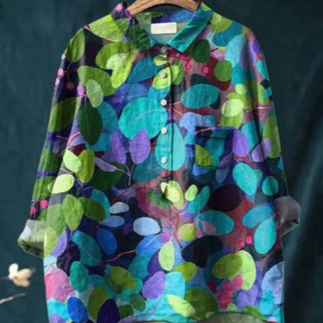 Blouse Soie Florale Chic - Claire™ | Élégance & Confort