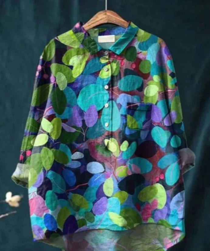 Blouse Soie Florale Chic - Claire™ | Élégance & Confort