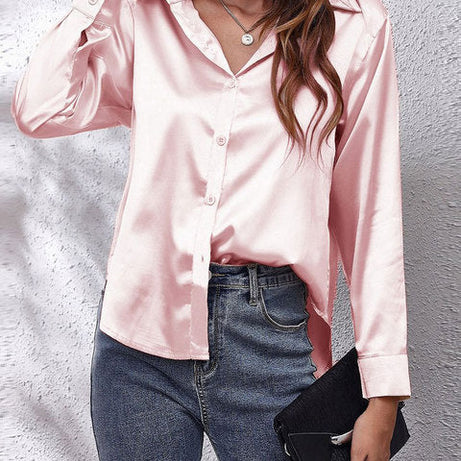 Idalia - Chemise Soie Manches Longues - Élégante & Classique