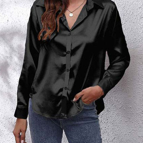 Idalia - Chemise Soie Manches Longues - Élégante & Classique