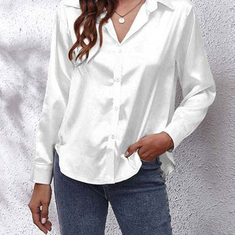 Idalia - Chemise Soie Manches Longues - Élégante & Classique