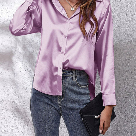 Idalia - Chemise Soie Manches Longues - Élégante & Classique