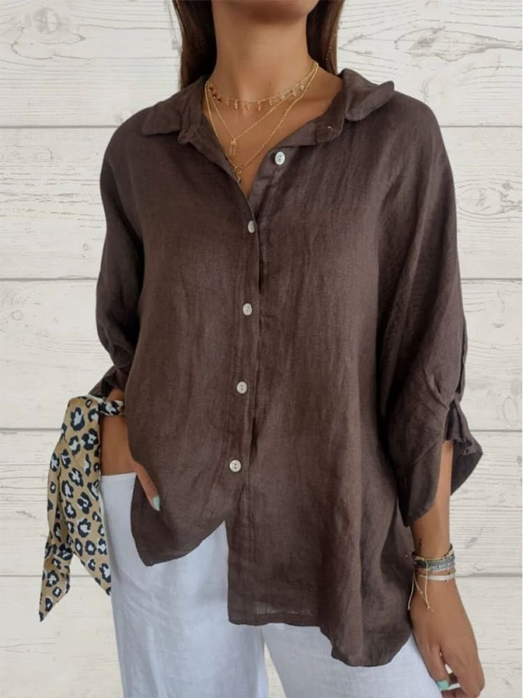 Chemisier Élégant en Lin Pour Femmes | Style Chic