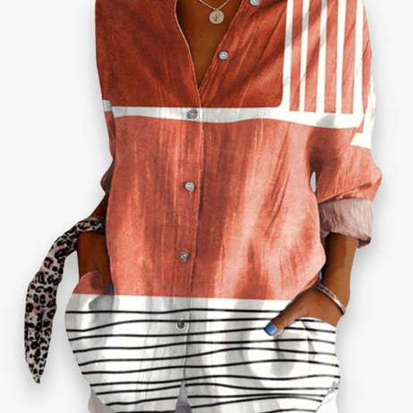 Chemisier Femme Chic - Imprimé Élégant | Style Raffiné
