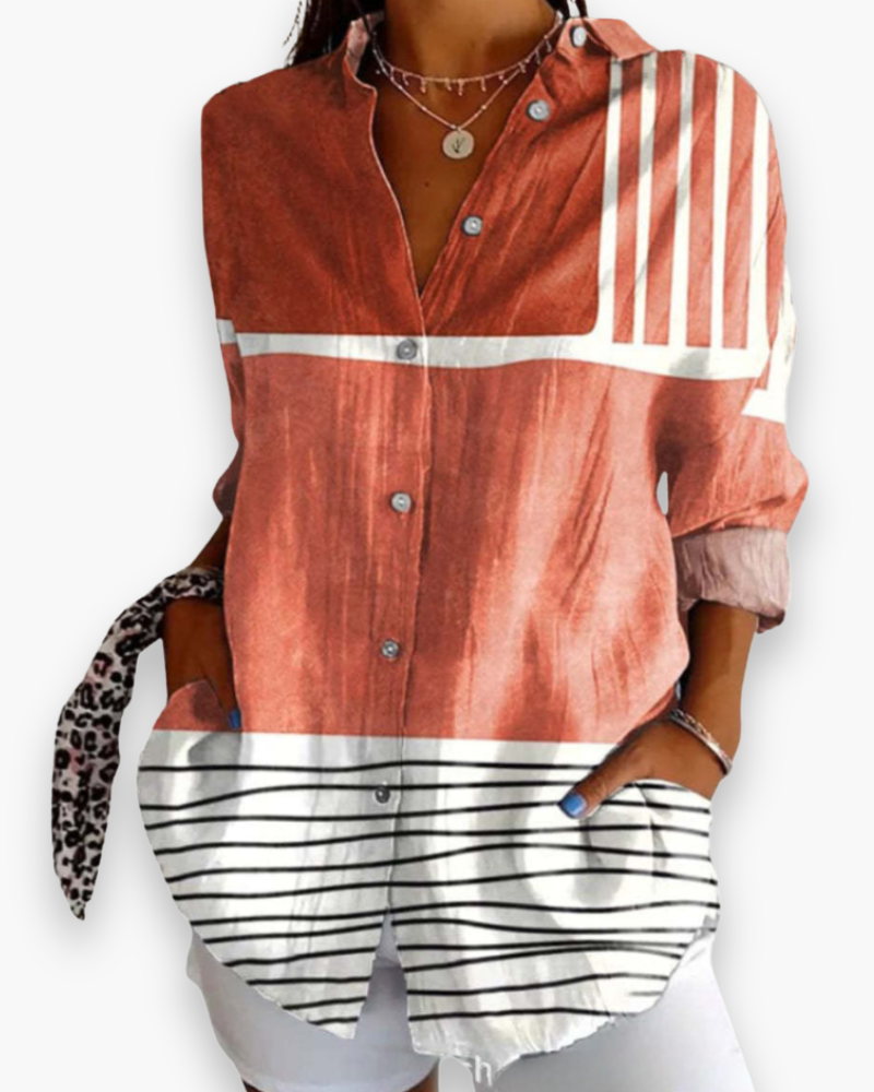Chemisier Femme Chic - Imprimé Élégant | Style Raffiné