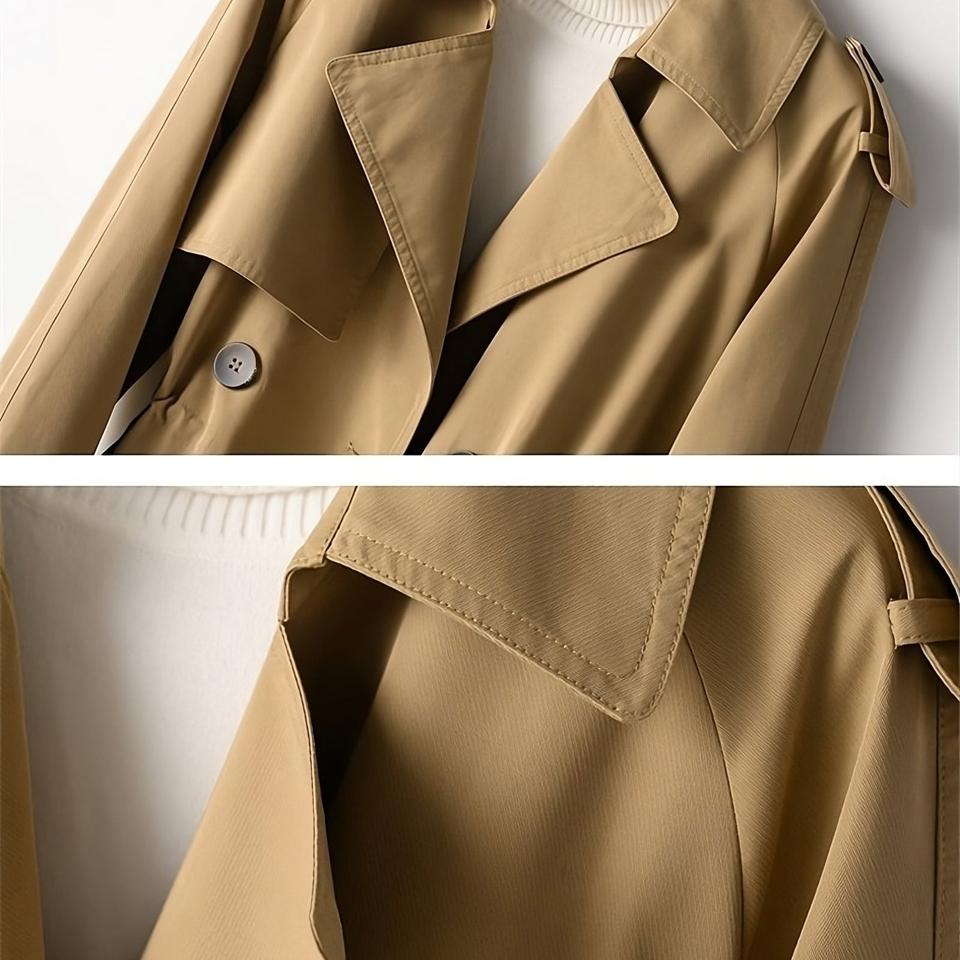 Schlichte zweireihige Trenchjacke