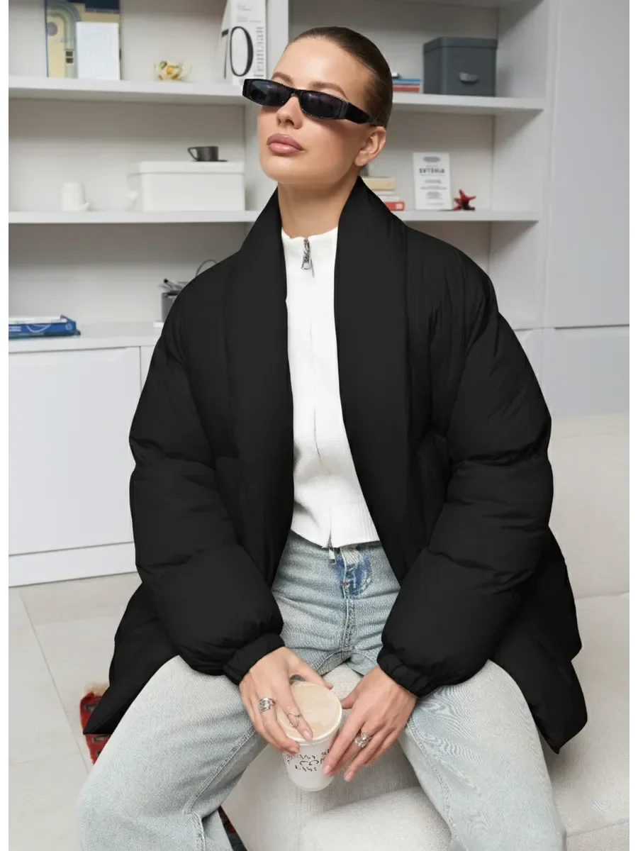 Doudoune femme avec ceinture et col montant