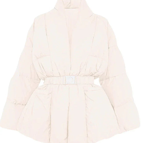 Doudoune femme avec ceinture et col montant