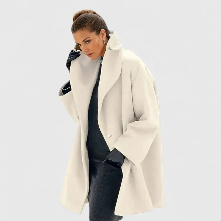 Manteau Femme Col Châle | Fermeture Boutonnée