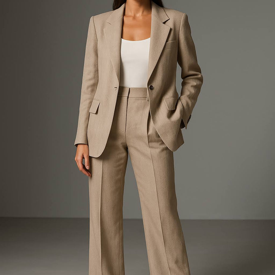Ensemble Blazer et Pantalon Femme - Costume Deux Pièces Élégant
