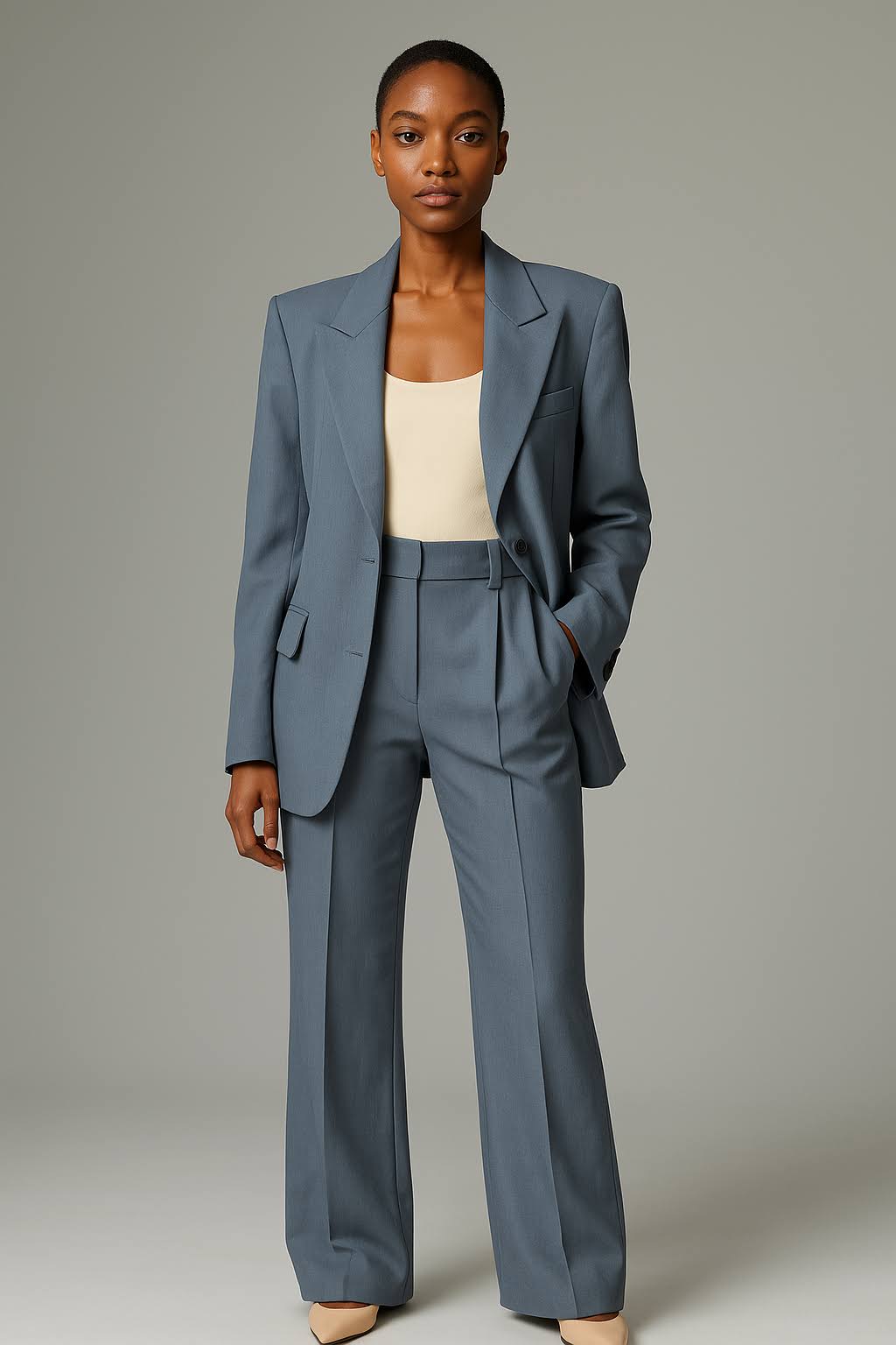 Ensemble Blazer et Pantalon Femme - Costume Deux Pièces Élégant