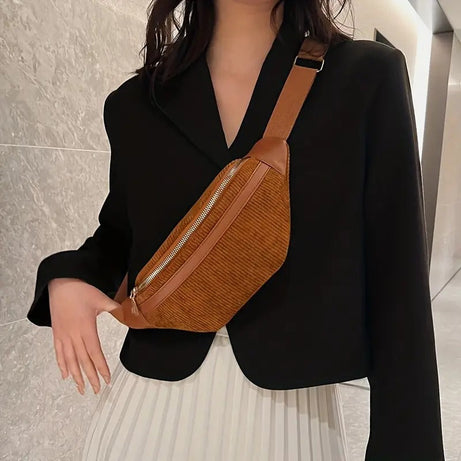 Sac à main banane velours