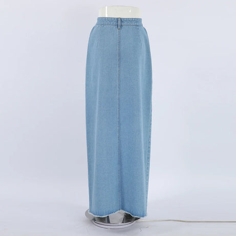 Jupe en jean taille haute élégant pour Femmes Selexio