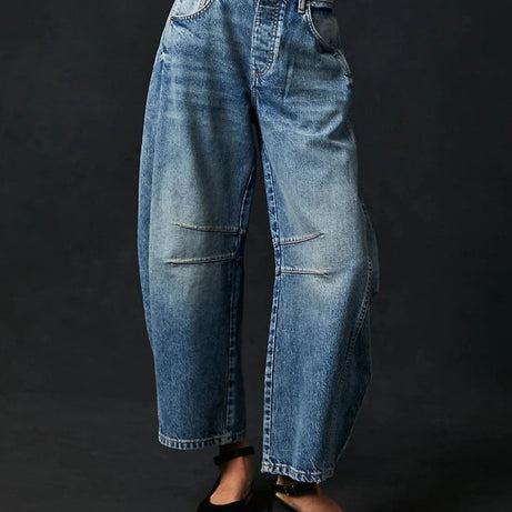 Rearaxa | Jeans Droits Taille Mi-haute pour Femmes