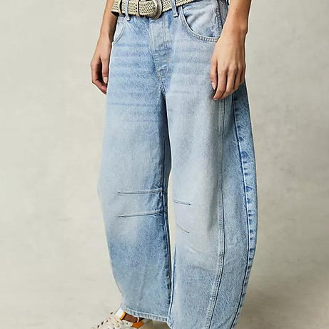 Rearaxa | Jeans Droits Taille Mi-haute pour Femmes