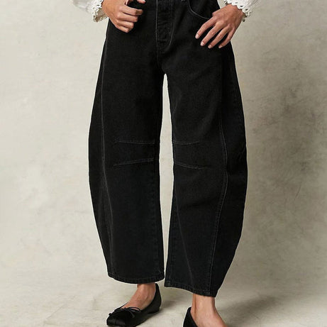 Rearaxa | Jeans Droits Taille Mi-haute pour Femmes