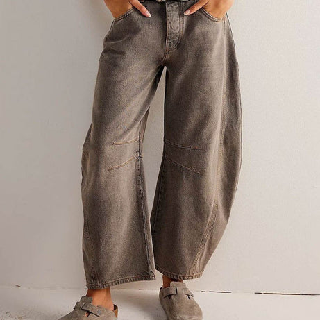 Rearaxa | Jeans Droits Taille Mi-haute pour Femmes
