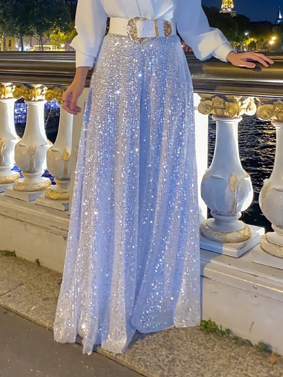 Caroline - Robe soirée élégante avec détails pailletés