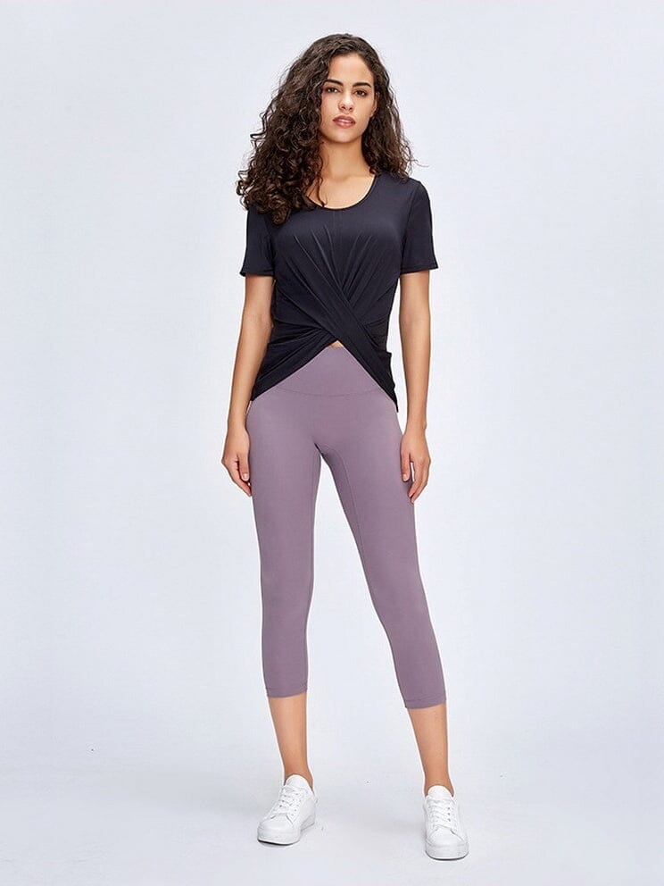 Legging De Sport Capri Taille Haute