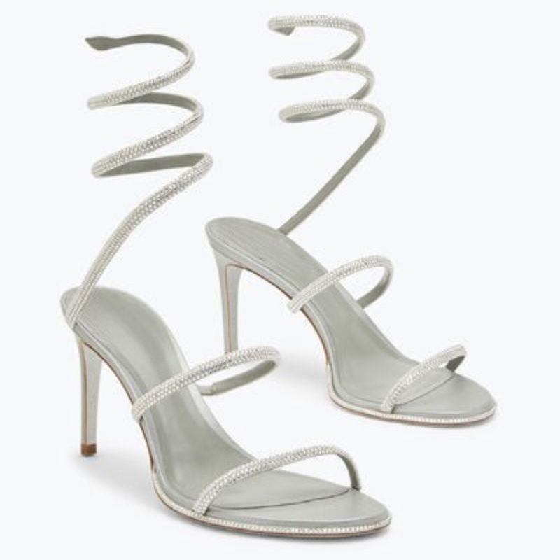 Sandales à Talons avec Sangle Enroulée