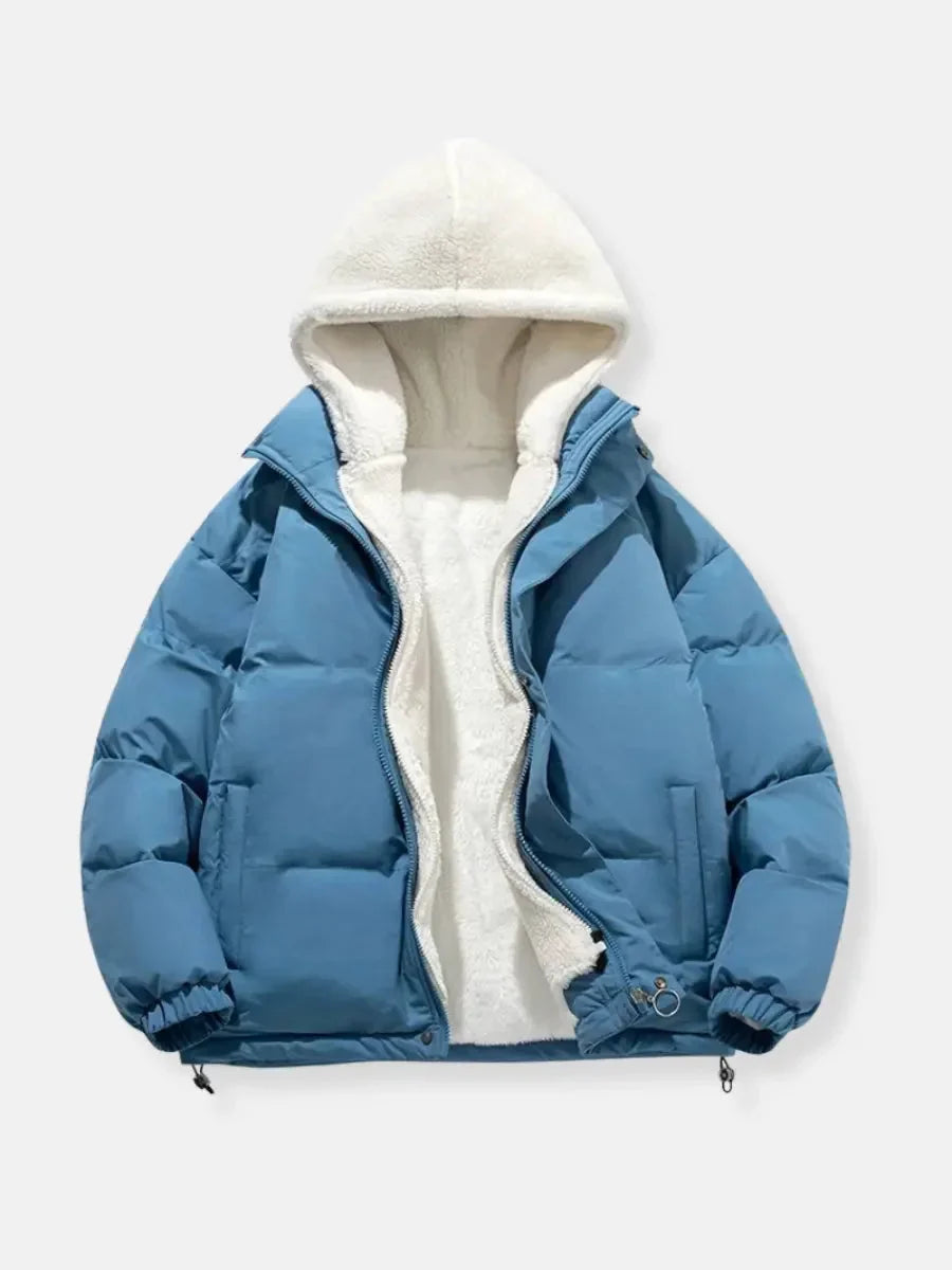 Doudoune d'hiver pour femme avec capuche et doublure douce