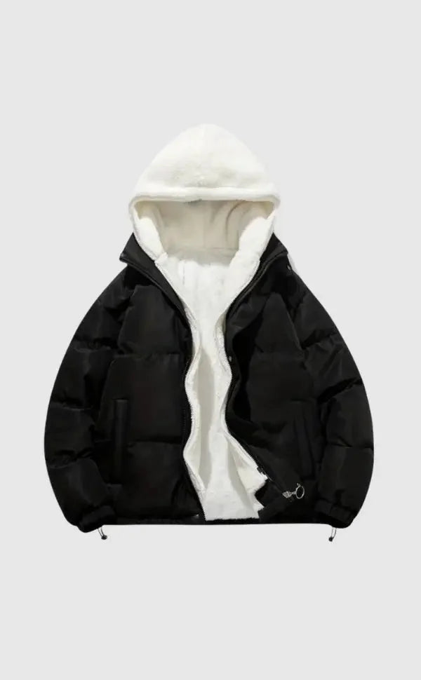 Doudoune d'hiver pour femme avec capuche et doublure douce