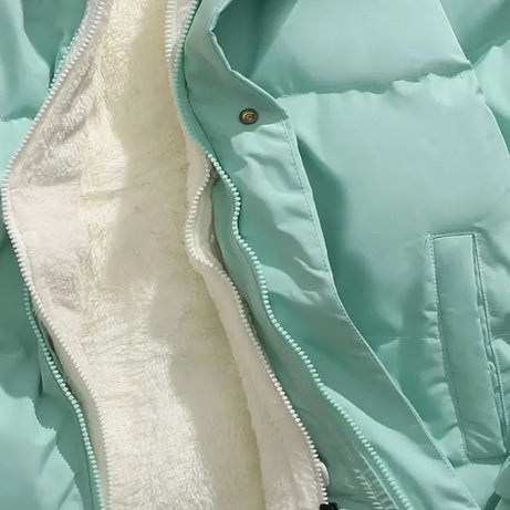 Doudoune d'hiver pour femme avec capuche et doublure douce