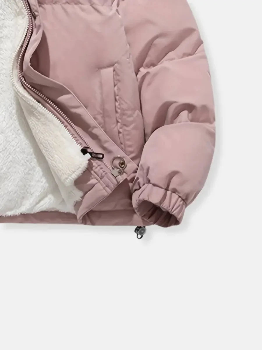 Doudoune d'hiver pour femme avec capuche et doublure douce