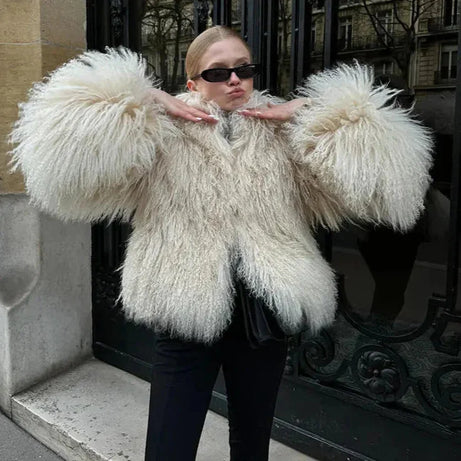 Manteau femme chic à texture douce et enveloppante
