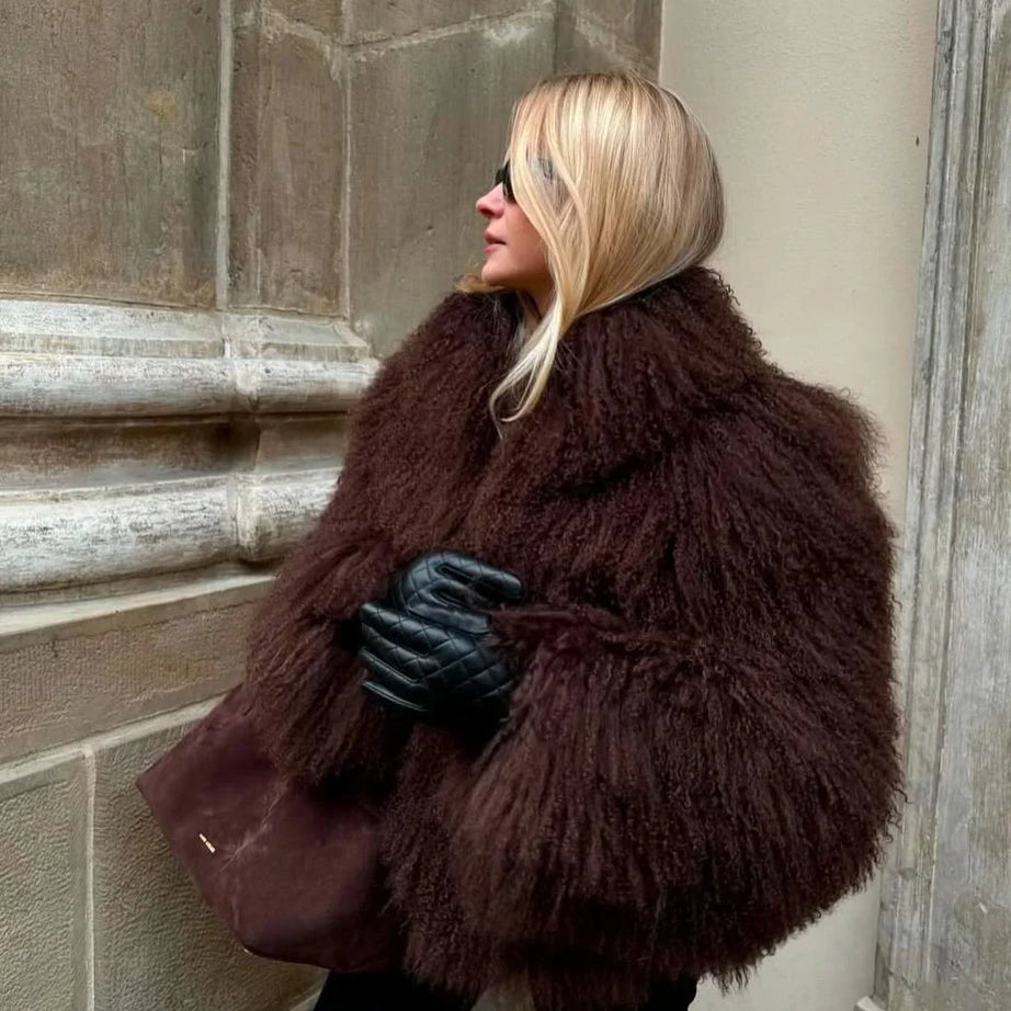 Manteau femme chic à texture douce et enveloppante