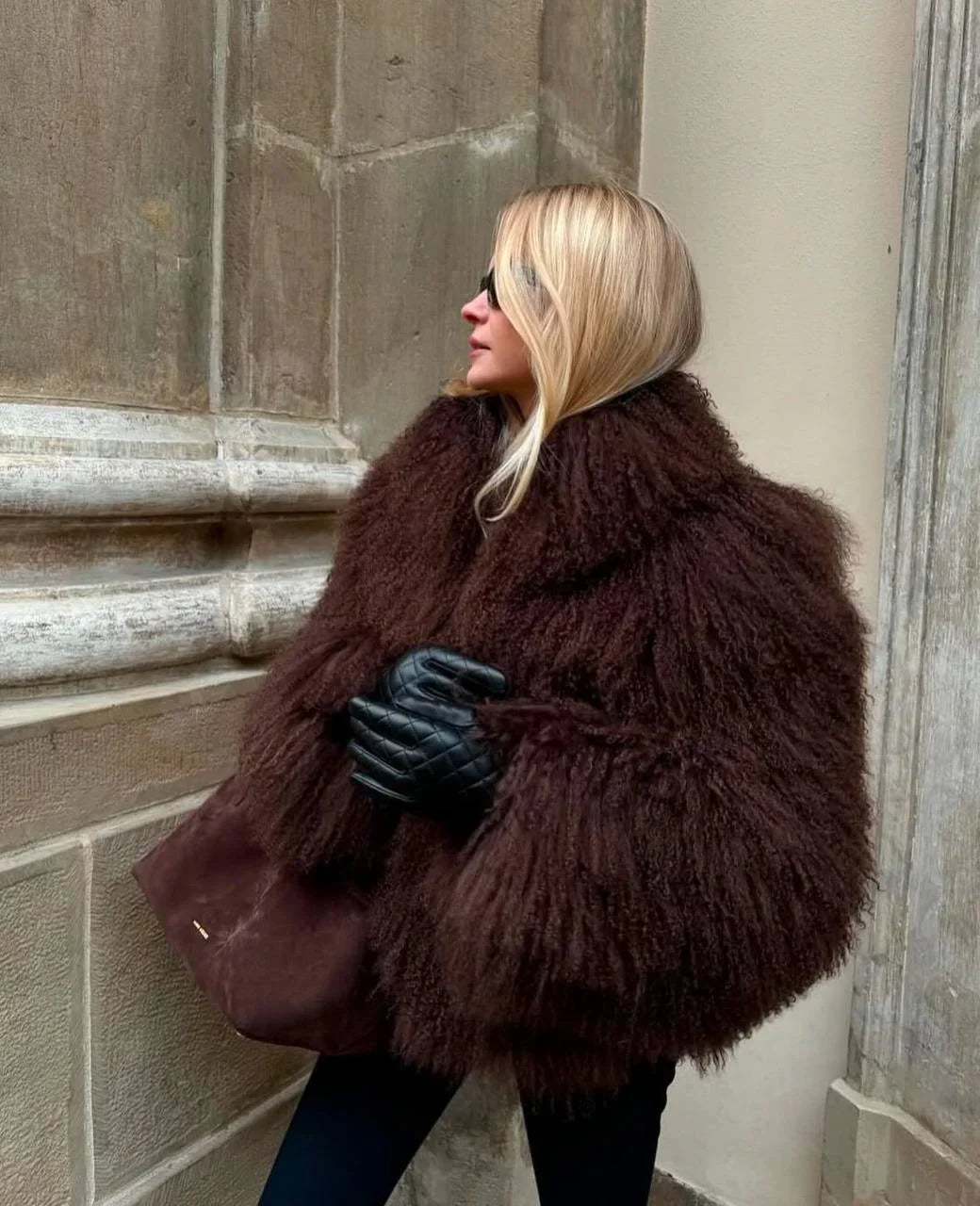Manteau femme chic à texture douce et enveloppante