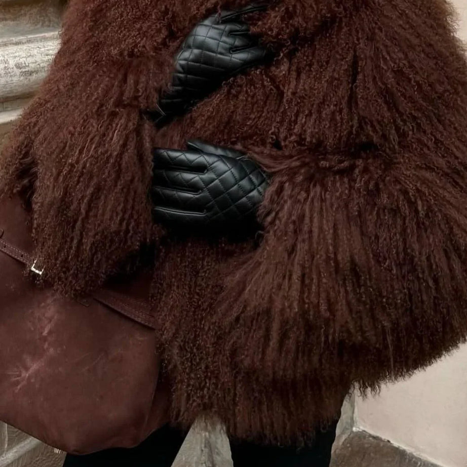 Manteau femme chic à texture douce et enveloppante