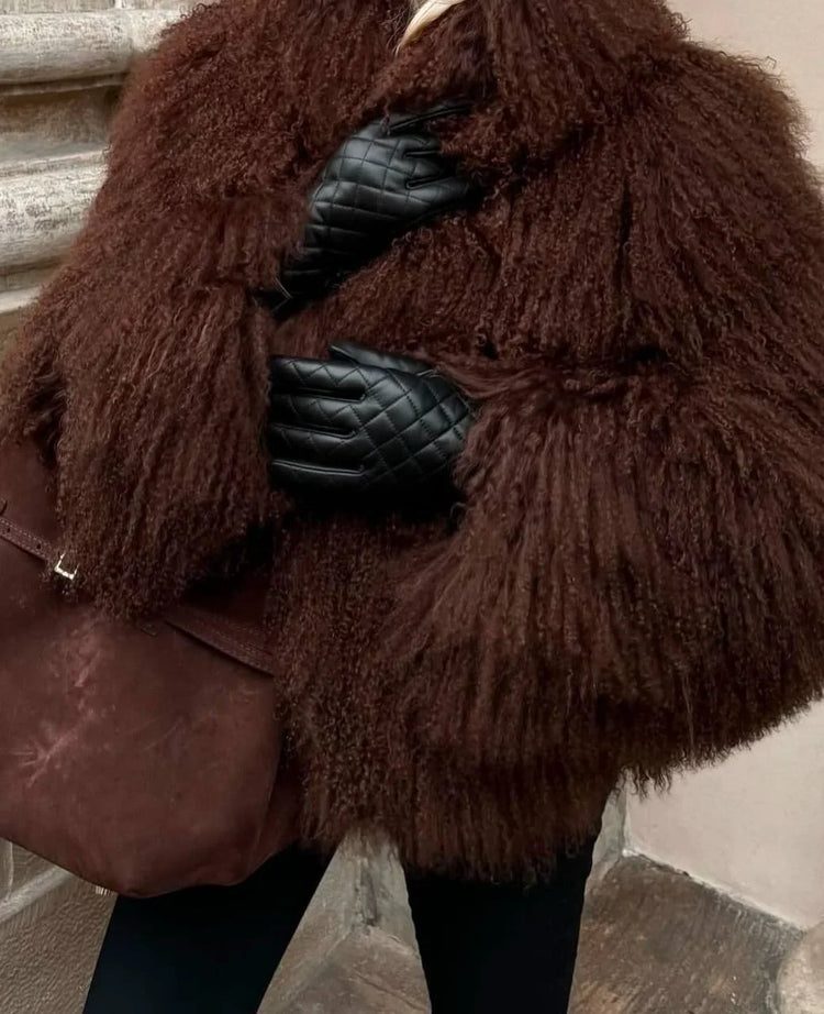 Manteau femme chic à texture douce et enveloppante