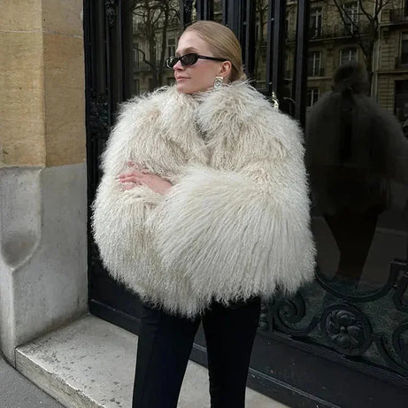 Manteau femme chic à texture douce et enveloppante