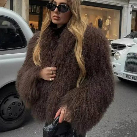 Manteau femme chic à texture douce et enveloppante