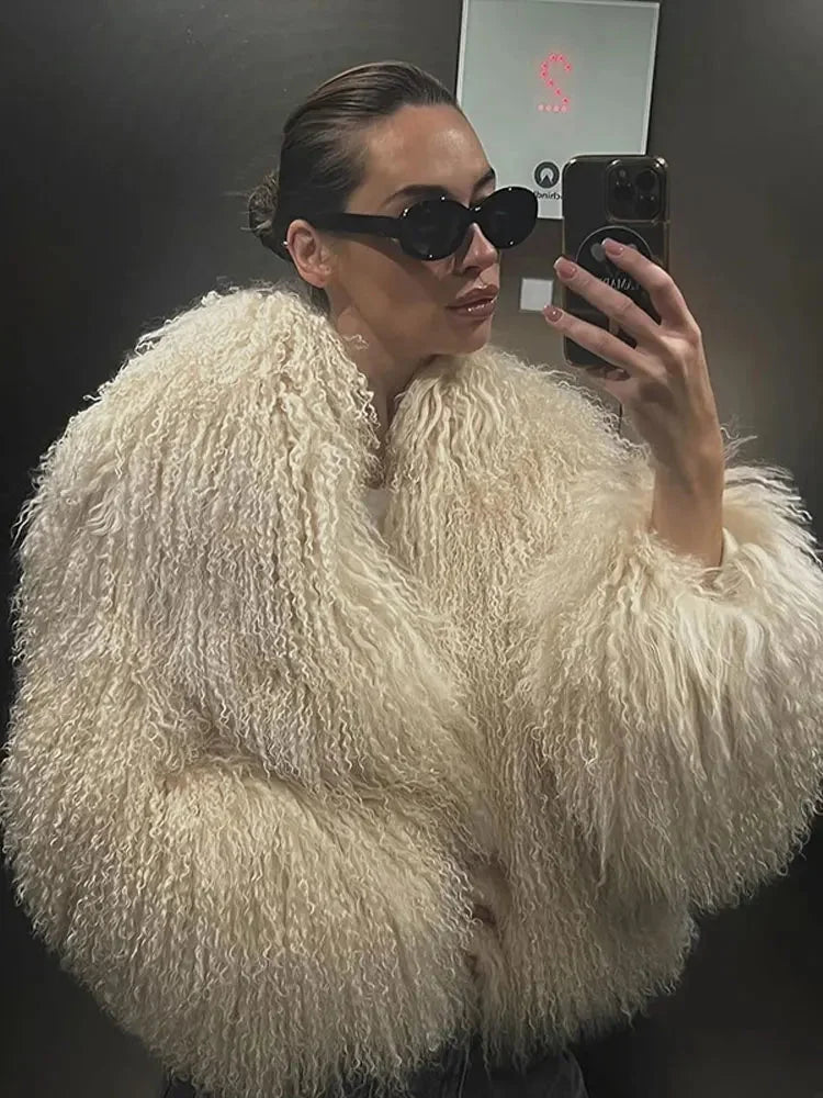 Manteau femme chic à texture douce et enveloppante