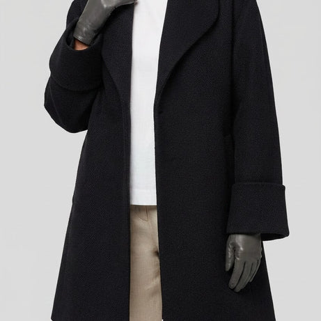 Manteau Femme Col Châle | Fermeture Boutonnée