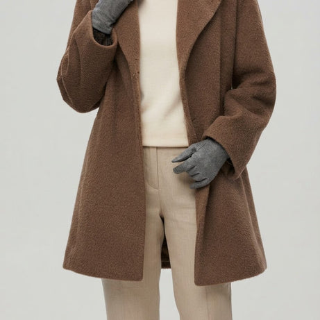 Manteau Femme Col Châle | Fermeture Boutonnée