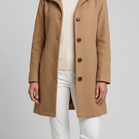 Manteau Femme | Col Montant Boutonné