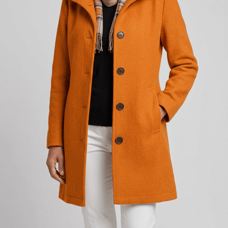 Manteau Femme | Col Montant Boutonné